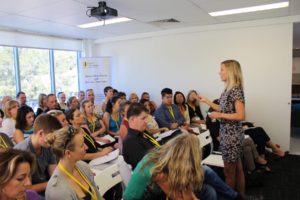 Franziska at the marketing workshop in Sydney