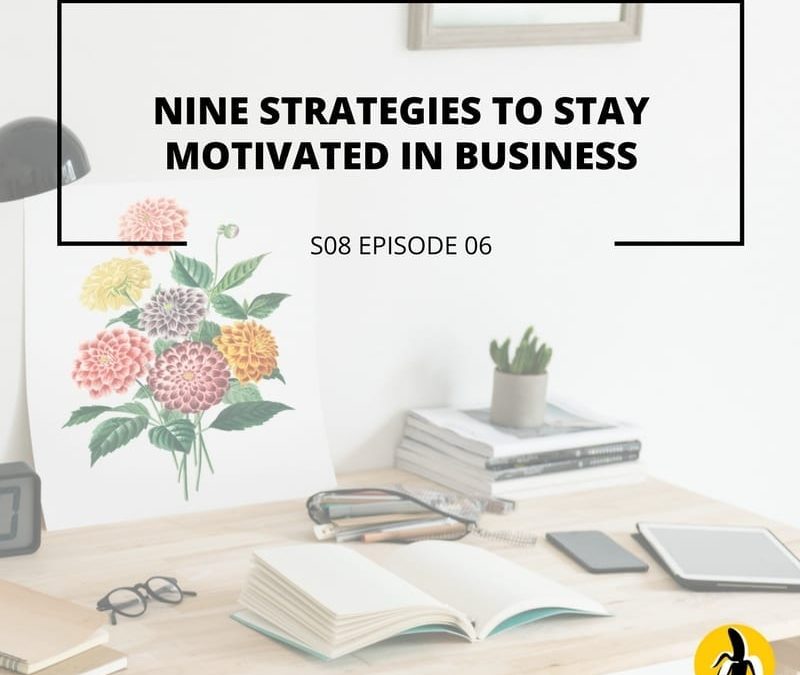 Nine strategies to stay motivated in business, including small business marketing and mentoring.