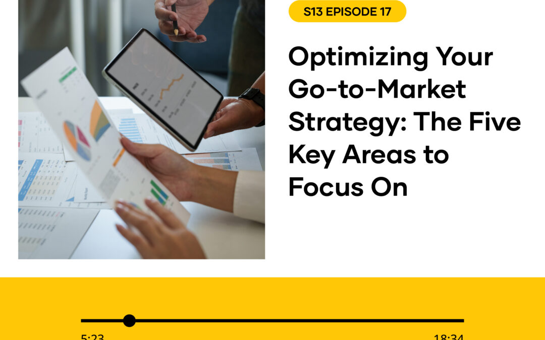 Optimizing your go-to-market strategy through a marketing workshop, focusing on the five key areas of a marketing plan for small business marketing.